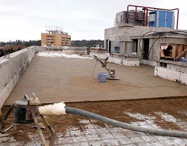 Полусухая стяжка на кровле