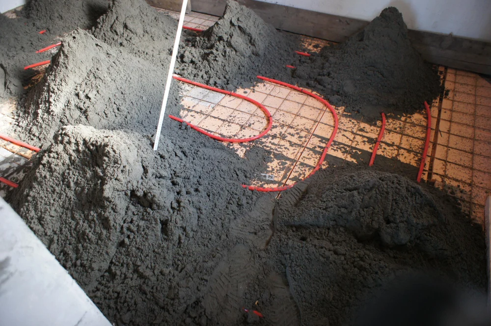 Полусухая стяжка для теплого пола