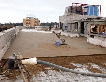 Полусухая стяжка на кровле